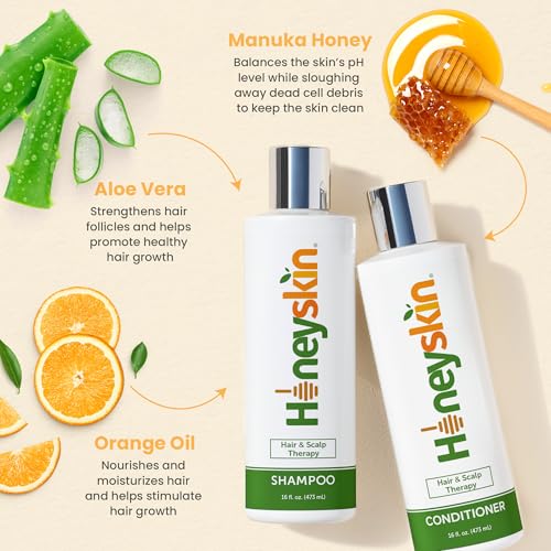 Manuka Hair Growth Shampoo and Conditioner - Best for Thinning, Hair Loss, Color-Treated, and Dry Scalp - Hydrating, Sulfate-Free Formula