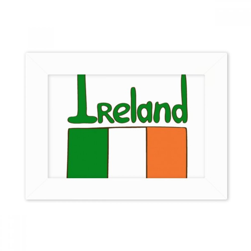 Cadre photo design Irlande blanc 10.2 x 15.2 cm avec motifs colorés durables