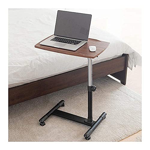 XBR hopfällbart bord, bord över sängen mobil skivspelare, datorskrivbord bord höjd justerbart skrivbord säng sidobord (färg: Valnöt)