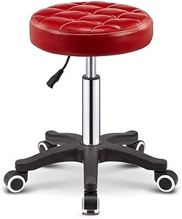 Swivel Stool Chair Height Adjustable Cafe Counter Stools Set of 2, Adjustable Swivel Bar Stools, Comfy Kitchen Bar Stools for Kitchen,Salon,Bar,Office,Massage (Color : Bar stools Set of 2 Red)