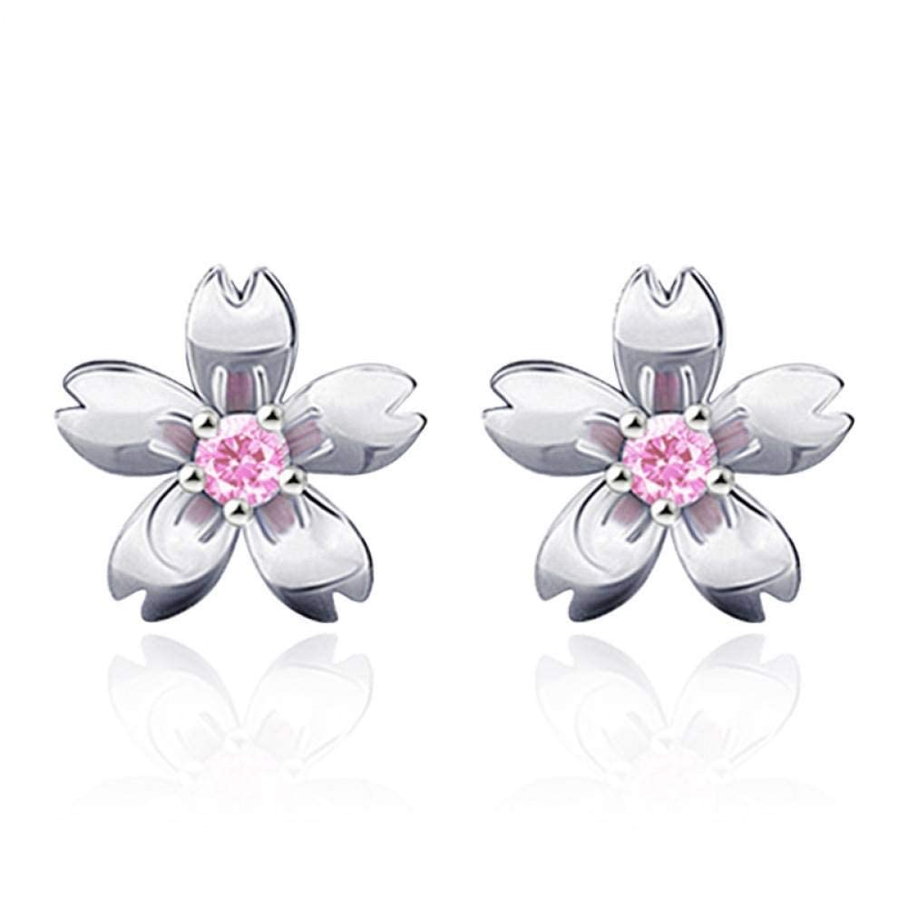 Pendientes para mujer flor de melocotón rosa para eventos de día 2