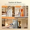 FEPPO Vacuum Steamer for Clothes, Handheld Garment Steamer with Suction, 2-in-1 Steam & Iron, LED Display, Adjustable Suction & Steam Modes, One-Hand Vacuum Steamer for Home (For 110-120V)