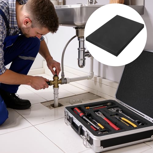 mawmuaw Schaumstoffeinlage Werkzeug 2 Stk Schaumstoff Werkzeugeinlage 405x305x25mm Multilayer Schaumstoff Schwarz Werkzeug Schaumstoffeinlagen PU Schaumstoffplatte für werkzeugkoffer