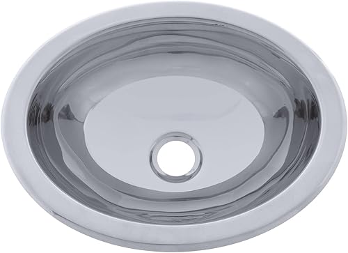 Miniatura 2 de Ambassador Marine Fregadero ovalado de acero inoxidable con fondo redondo y acabado pulido