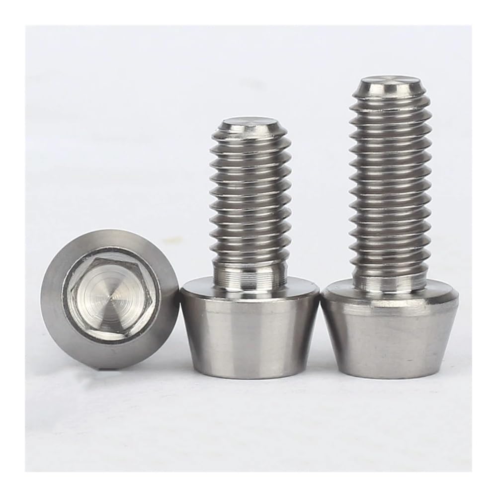 TSIOHKBS Alloy Cone Head Inner Hexagon Bolt Motorcycle Mountainous Vehicle Conversion Screw M5 M6 M8 (M8x20 1PCS)