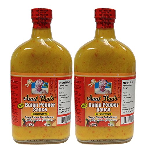 Aunt May's Bajan Hot Pepper Sauce 12oz (Pack of 2) - //coolthings.us