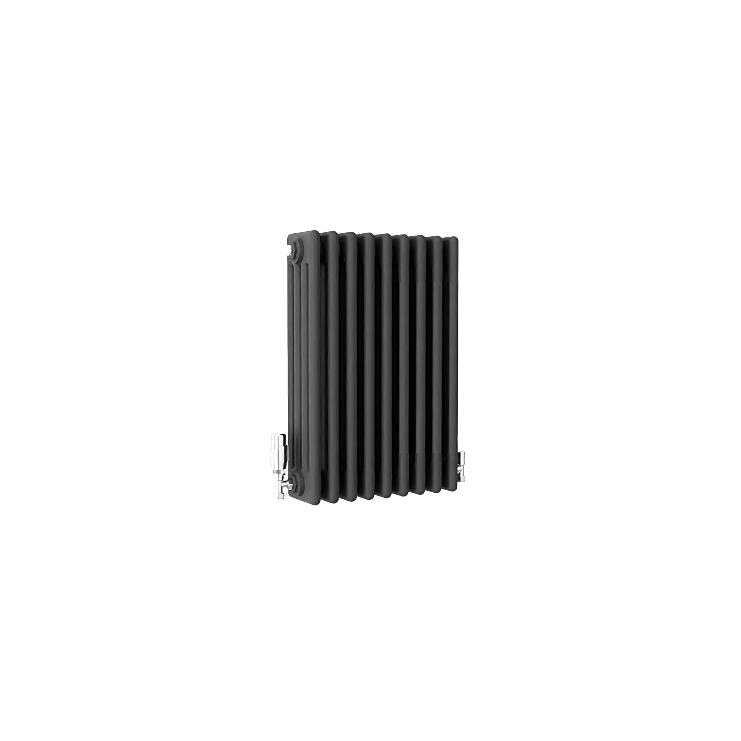 SLINE SANITARY Traditional 4 Column Cast Iron Style Radiator Horizontal Anthracite 600x425mm