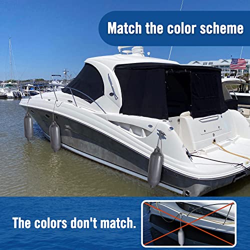 Image of Affordura Boat Fender 4 Pack Boat Bumpers Fenders with 4 Ropes