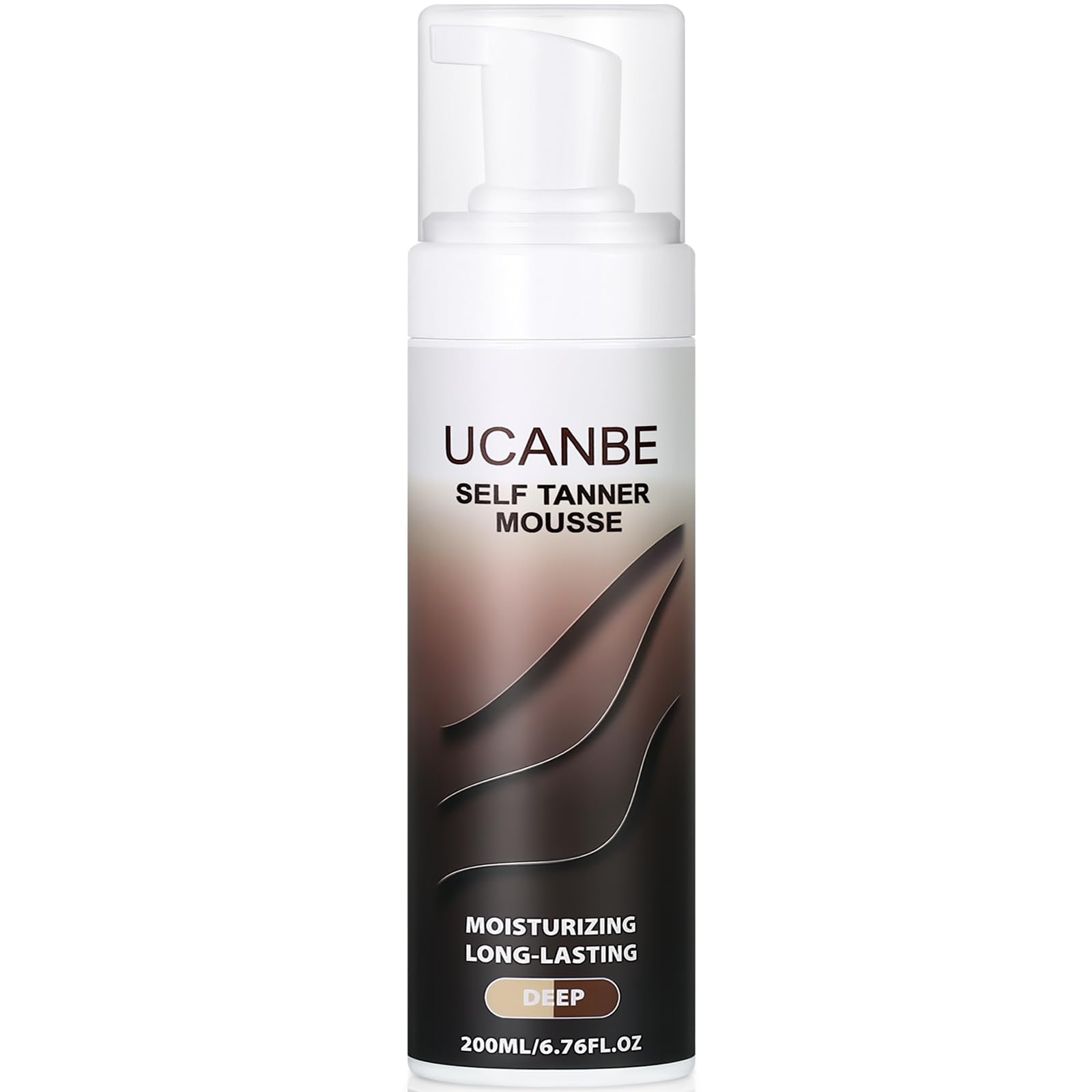 UCANBE Self Tanner Mousse - Sunless Self Tanning Foam, Fast Drying Fake Tan for Medium to Dark Skin Tone, Lightweight, Streak Free Golden Glow, 6.76Fl Oz - Deep