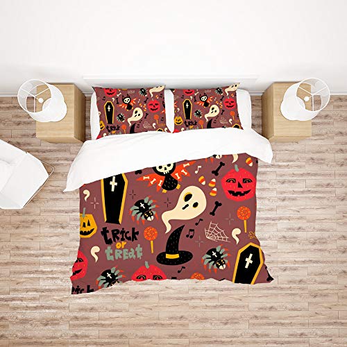 Parure de lit Halloween CHEHONG en polyester doux durable