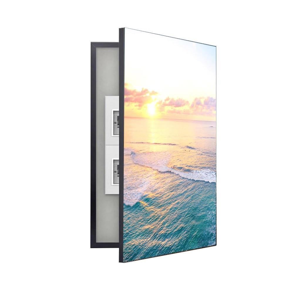 Aluminiowa osłona panelu elektrycznego - stylowa dekoracja skrzynki rozdzielczej i wyłącznika, wystrój domu wewnętrznego