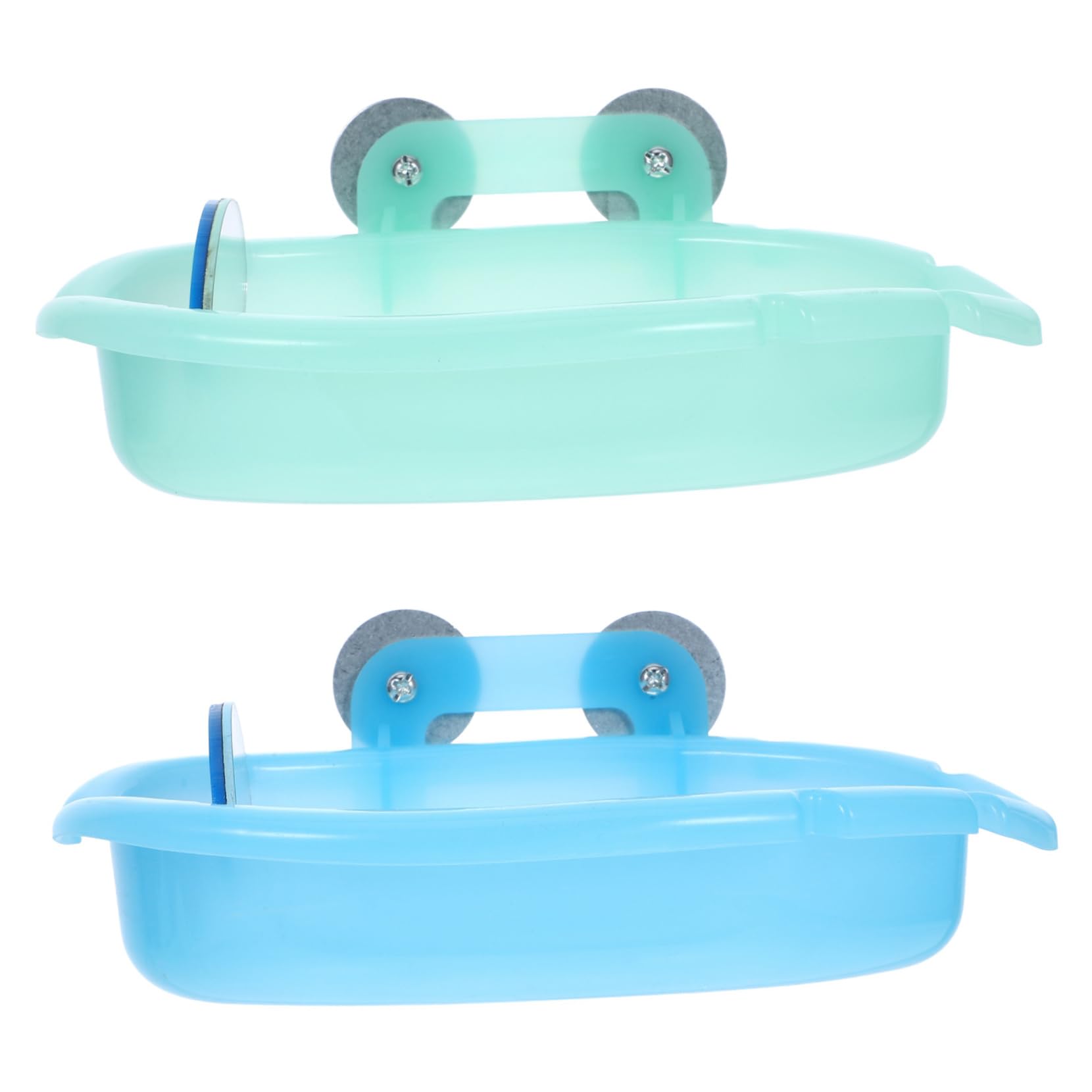 VANZACK 2pcs Parrot Bath Tub Bird Bath for Cage Cockatiel Parakeet Mirror Bird Bathing Accessory Poop