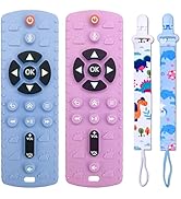 FATEORT New Upgrade Key Presses 2-Pack Silicone Baby Teething Toys for Babies 6-12 Months, Pressa...