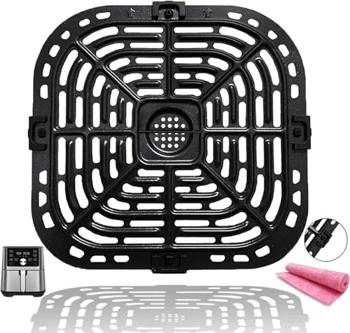 HEISENLIN Air Fryer Grill Pan Plate for Instants Pot Vortex Plus 6 in 1 6 QT XL Air Fryers, Upgraded Crisper Tray Plate Rack Grate Grid Shelf for Instants 5.7QT 6QT, Nonstick, Dishwasher Safe