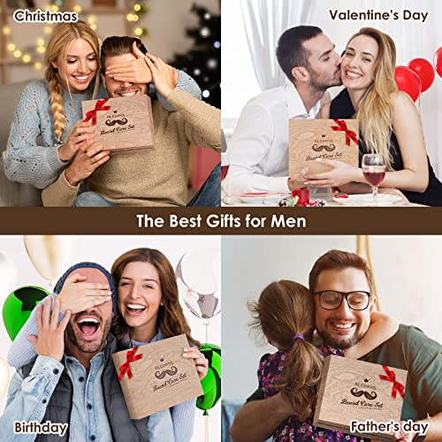 Bartpflege Set für Männer, Bledras 9 in 1 Bartpflege Geschenkset mit Bartshampoo, Bartöl, Bart Balsam, Bart Kamm, Bartbürste, Bartschere, Bartschablonen, Bart Set Geschenke für Männer Weihnachten