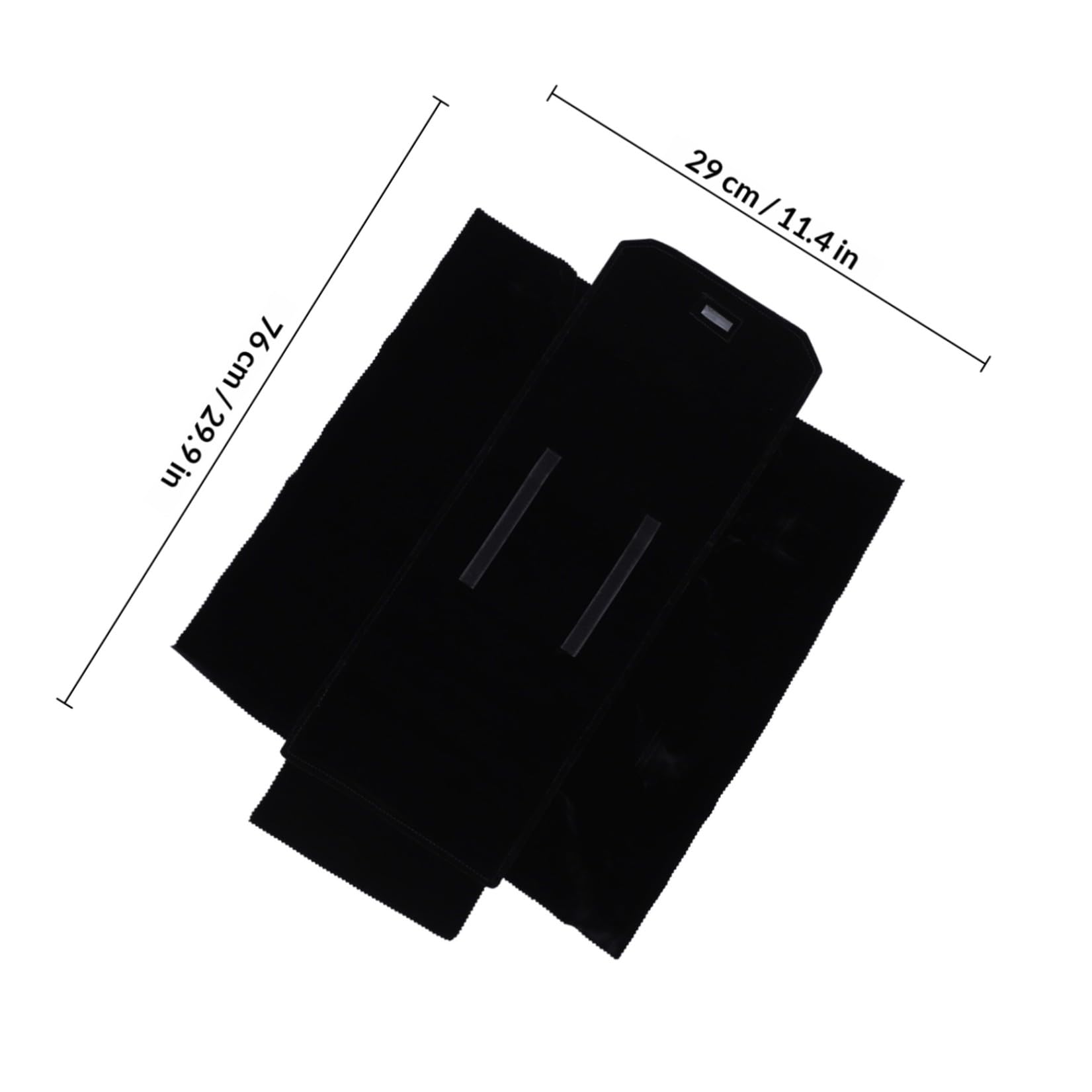 Abaodam Rotolo Porta Orologi e Braccialetti in Flanella Nera, Leggero e Compatto, Sacchetto Multifunzionale per Viaggio e Uso Quotidiano