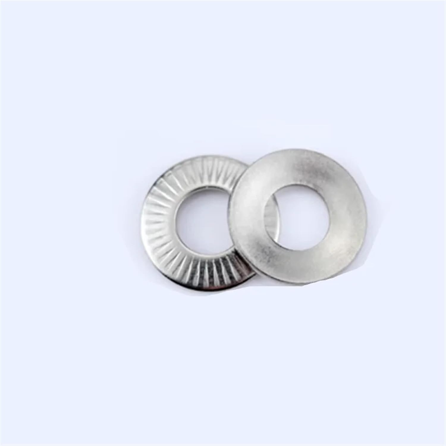 2/50 M3 M4 M5 M6 M8 M10 M12 M16 NFE25-511 A2 304 Stainless Steel Disc Spring Serrated Lock Washer Conical Knurled Elastic Gasket (Size : 10pcs M10)