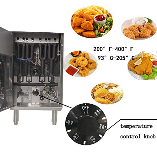 Cook Rite ATFS-40(NG) Cookrite Atfs-40 Commercial Deep Fryer With Baskets 3 Tube Stainless Steel Natural Gas Floor Fryers-102000 Btu thumb #2