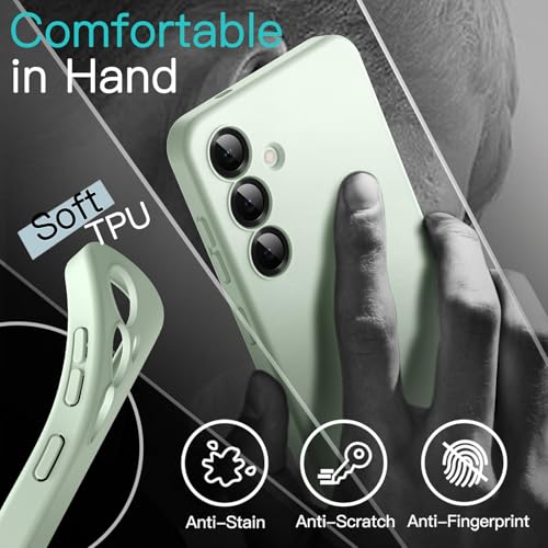 Image of JETech Slim Fit Cover Case for Samsung Galaxy S25 5G, Camera Lens Full Protection, Soft TPU Thin Protective Phone Cover with Matte Finish, Shockproof (Mint)