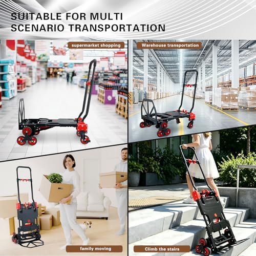 Carretilla plegable 2 en 1 con ruedas para escaleras 330 lb miniatura 6