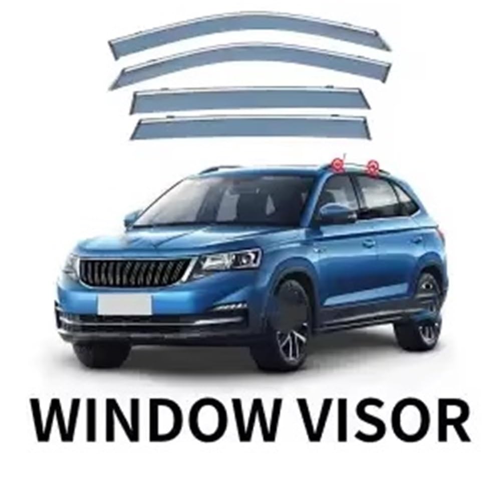 Deflectores Viento Deflectores Aire Protector contra La Lluvia Techo Parasol Visera Ventilación Alerón Refugios Toldos para KAMIQ 2018-2025 Accesorios De Ventana