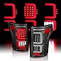 AmeriLite [Full LED C-Type Light Bar Black Taillights Assembly Pair for 2015-2017 Ford F150 - Passenger and Driver Side