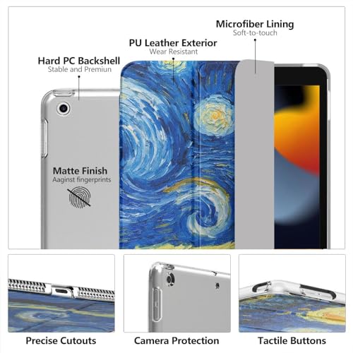 Image of Moko Smart Case for iPad 9th / 8th / 7th Gen Case 10.2 Inch, Starry Night
