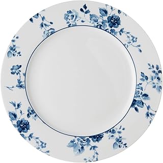Laura Ashley - Platos, platos llanos, platos llanos, plato llano, diseño de rosas de Blueprint China, diámetro de 26 cm
