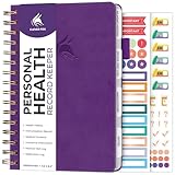 Clever Fox Personal Health Record Keeper – Medical Care Planner – Wellness & Medication Tracker Journal for Patients – Organizer Notebook, Daily Tracking Log Book & Appointment Diary (Purple, A5)