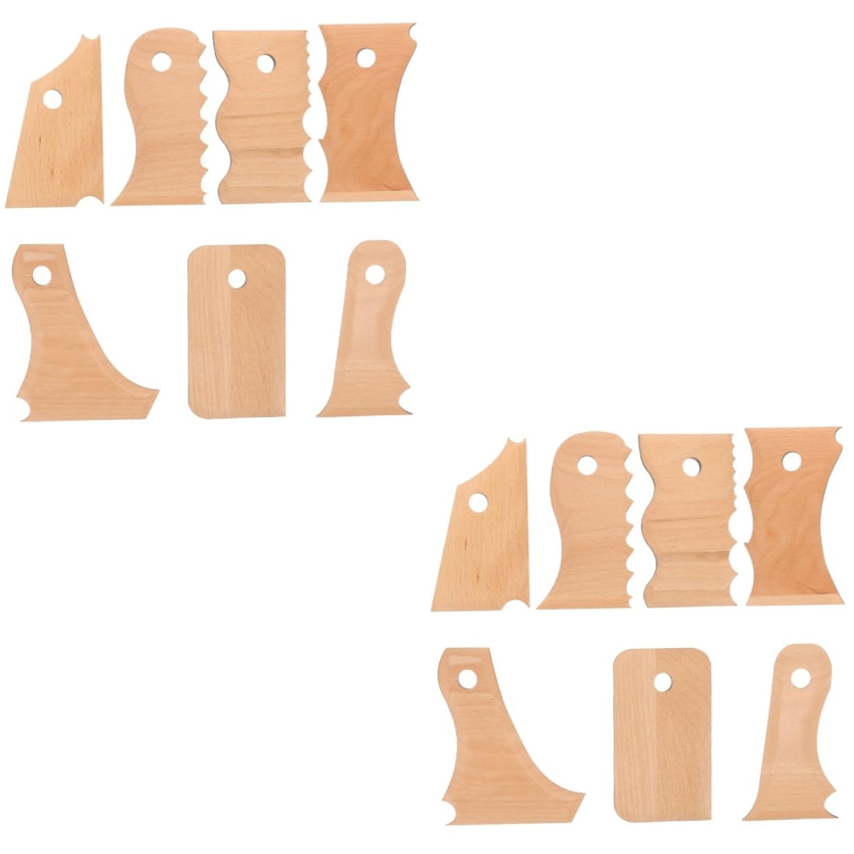 HOMSFOU 2 Series Herramientas Para Escultura Arcilla Utensilios De Modelado Y Raspado Para Proyectos De Arte Y Manualidades 7 Piezas*2