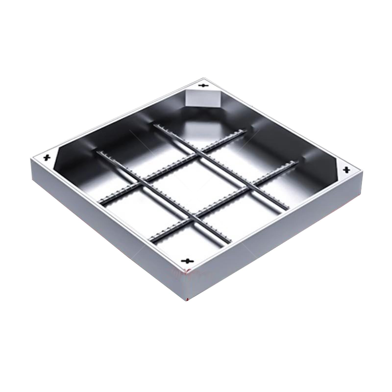 GJMSSMY Square Stless Steel Recessed Manhole CoverInvisible Embedded Lid for Garden School Patios Driveways & Block Paving (400x400mm) Durable ek Design