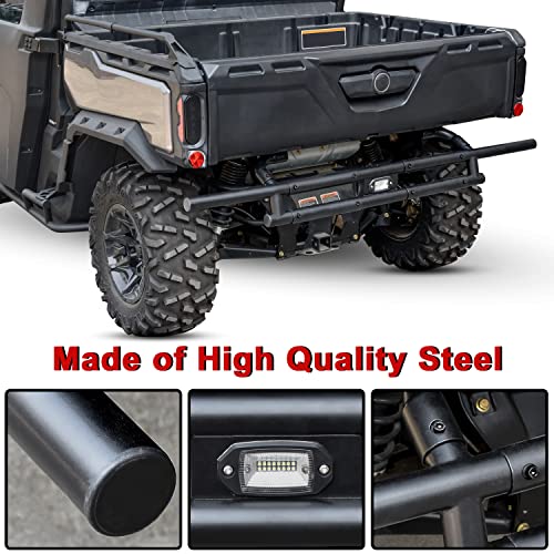 Rear Bumper With Led Accent Light For Can-Am Defender, Sautvs Combined Rear Brush Guard With Light For Can-Am Defender Hd5 Hd8 Hd10 Max 2016-2021 #TOP4