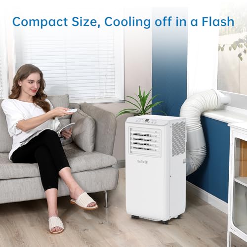 Image of Garvee 10000 BTU Portable Air Conditioner - 3-in-1 Cooling, Dehumidifying & Fan, Cools Rooms Up to 600 Sq.Ft, Quiet Operation with Sleep Mode, 24-Hour Timer, Energy Efficient