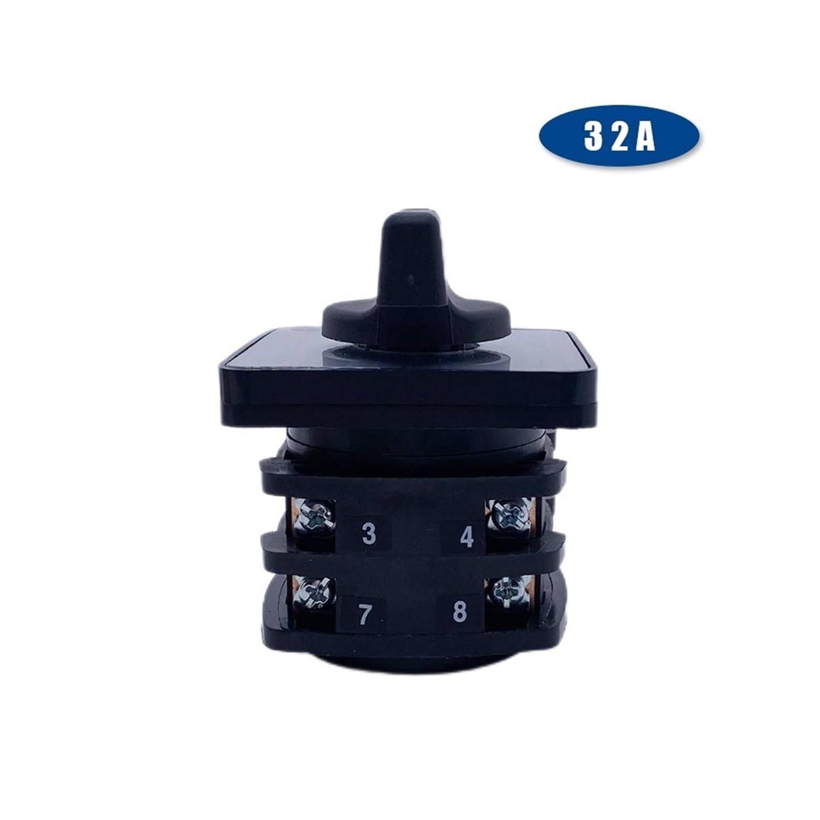 Interruptor de Leva Giratorio YMW27-32A/63A, Encendido, Apagado, Encendido, Tres Posiciones, 1 a 3 Polos, selector de Cambio de Contacto Plateado(63A 4 Poles)