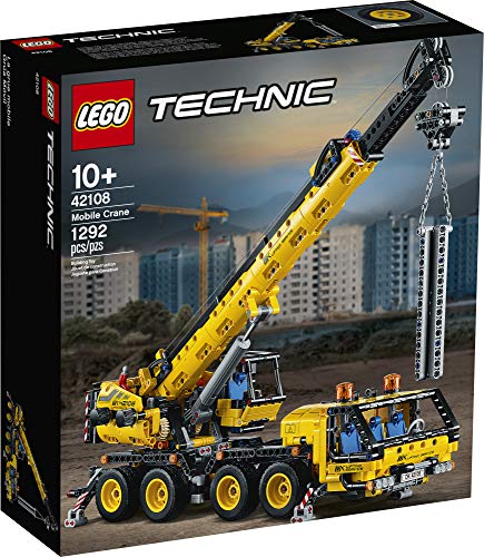 Image of LEGO Technic Mobile Crane 42108 Building Kit,A Super Model Crane to Build for Any Fan of Construction Toys,New 2020 (1,292 Pcs),Multicolor