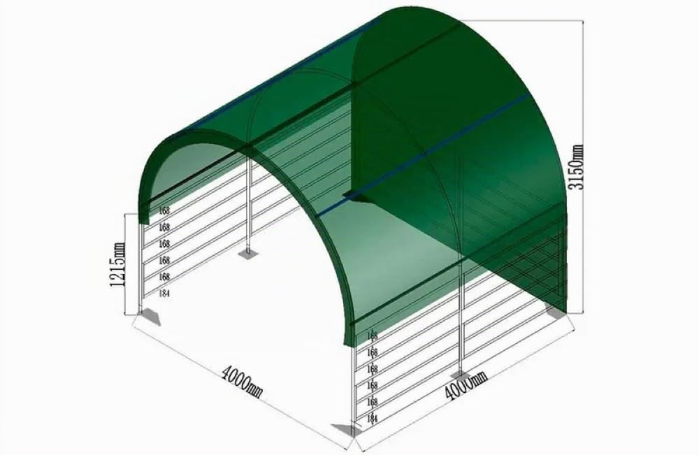 P. Lindberg Weidezelt für Pferde 4 x 4 m, 610 g/m² wasserdichte PVC-Plane