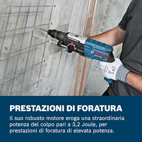 Bosch Professional 0611267601 Perforatore con Attacco Sds Plus Gbh 2-28 F, Mandrino Autoserrante 13 mm, Portautensili, Panno Macchina, in L-Boxx, 880 W, Edizione Standard - Immagine 1