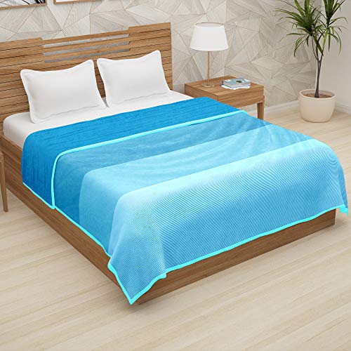 Image of Story@Home Flannel Light Weight Super Soft luxory Throw Blanket for the Bed Cozy Plush Polyster Solid Warm Fleece Couch Gradient Blanket for All Season, 90 inchx78 inch - 1 Pc, Sky Blue