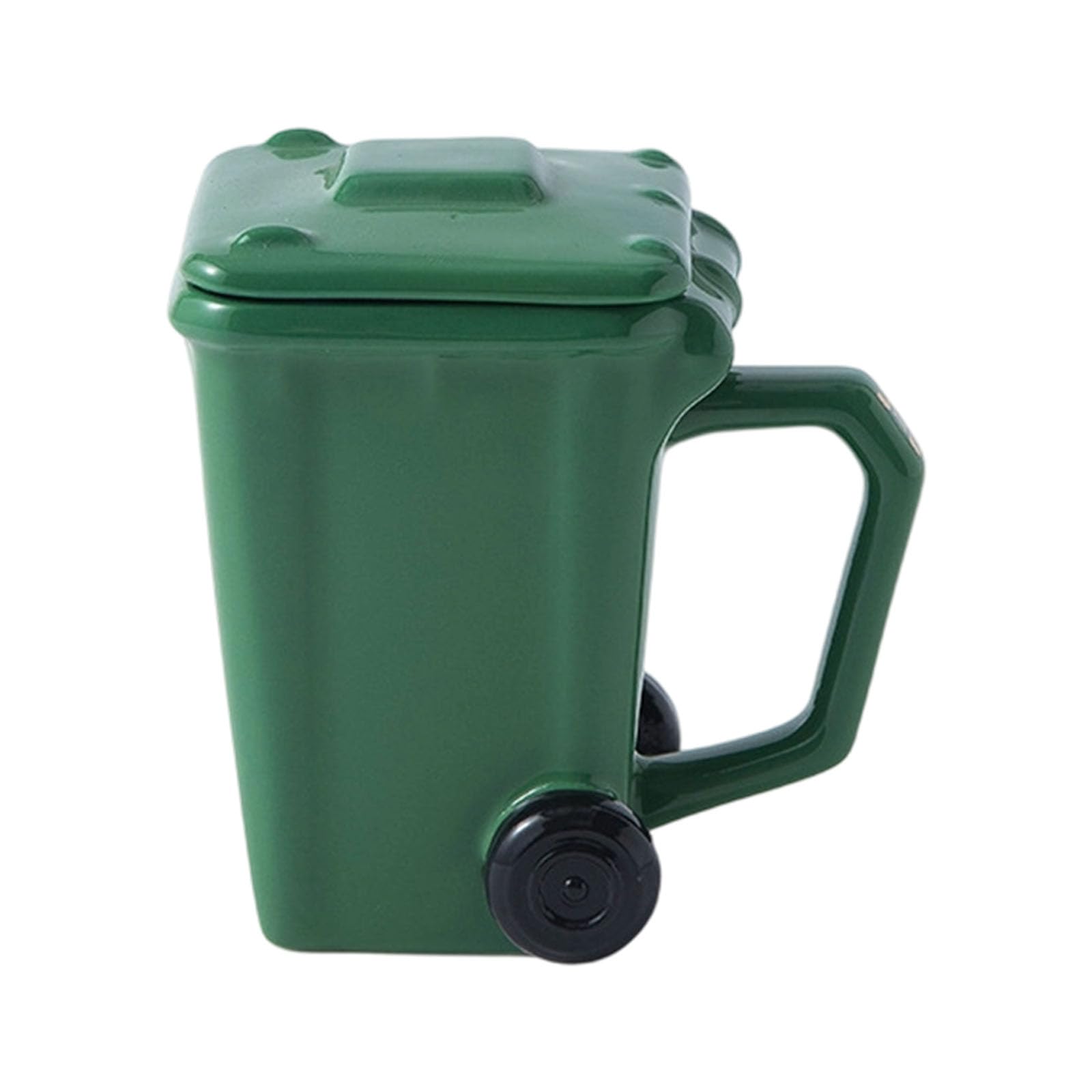 Xjdzineq Weird Bin Design Ceramic Drinkware 400ml Sturdy Cup Garbage Can Shape Mugs for Coffee Teas Milk Water Creative Design Ceramic Drinking Mugs