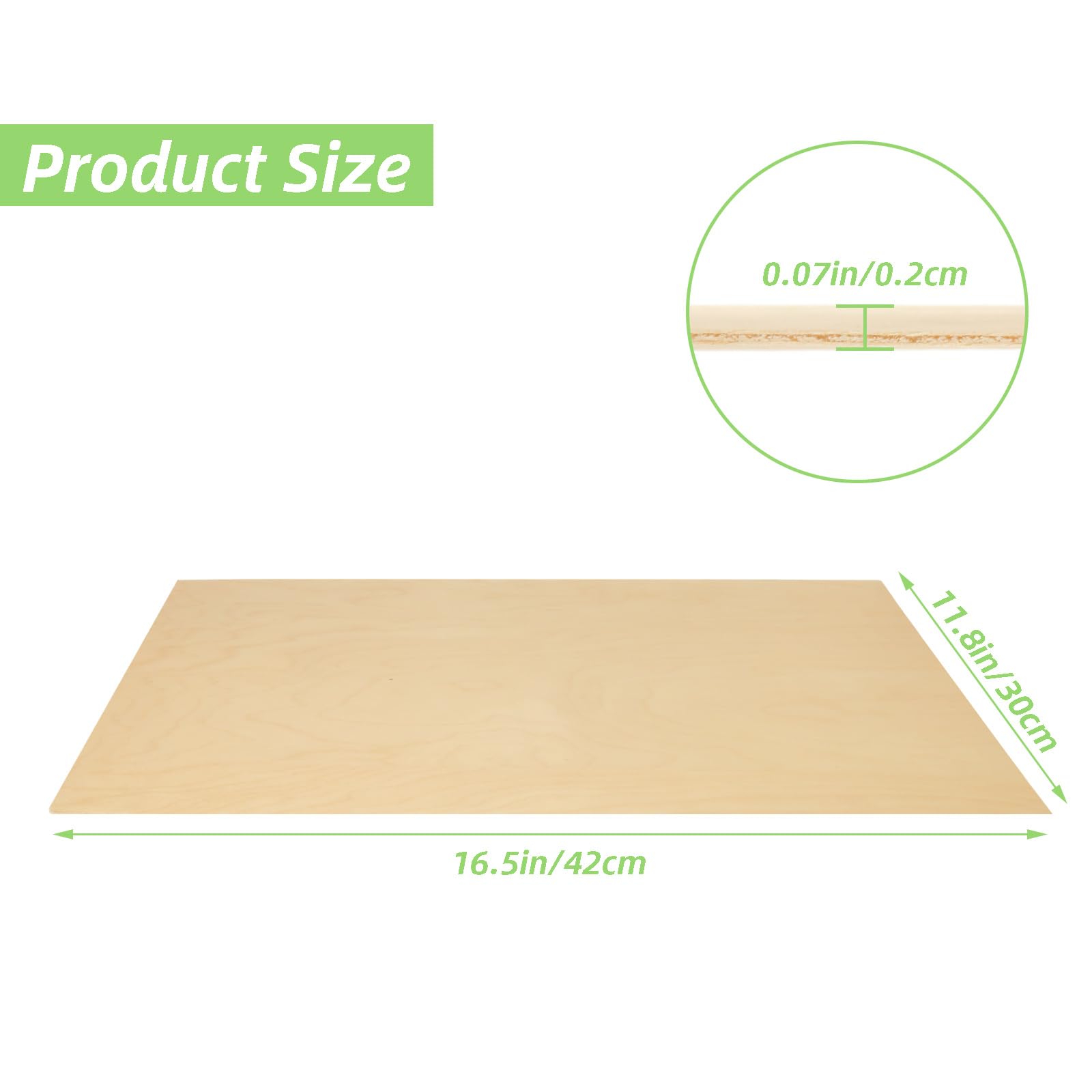 Basswood Sheets, 30 Pack - 150x100x1.5mm Unfinished Thin Plywood For Crafts, Wood Burning, CNC, DIY Projects