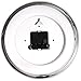 HITO 10” Silent Wall Clock Battery Operated Non Ticking Sweep Movement Glass Cover Silver Aluminum Frame, for Kitchen, Bedroom, Home Office, Living Room Decor (Blue)