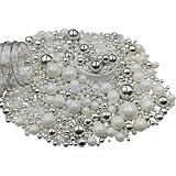 Edible White Silver Sugar Pearls Candy Sprinkles 120G/ 4.23Ounce Baking Cake Sprinkles Cupcake and Cake Topper Cookie Decorations Wedding Party Valentines Halloween Christmas Supplies