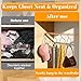 4 Pack Belt Hanger for Closet – Rust-Proof Belt Organizer & Tie Rack, Multi-Use Hanger for Scarves, Hats, Bags & Closet Accessories, Black