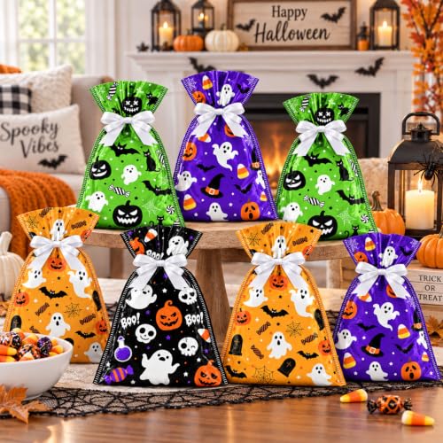 joycraft 24Pcs Halloween Treat Bags-6x9 in Drawstring Foil Party Favor Bags - 7.80 - 12.60 w/ Code + 40% Off Code OH919W6H - image 6
