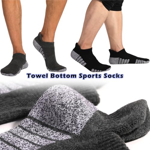 TeenFighter 1/4/6 Pairs Running Socks for Men Women, 80% Cotton Cushioned No-Show Athletic Sock with Arch Support, Anti-Slip - Image 7