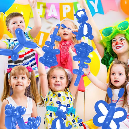 Image of 260 Balloons, 50pcs Dark Blue Long Balloons for Arch, Animals Kit, Twisting