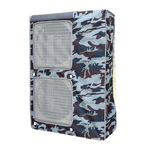 室外機遮熱シート エアコンカバー 室外機用 厚手600Dオックスフォード生地 分解不要 防水 日焼け防止(Gray,92x36x135cm/36x14x53in)