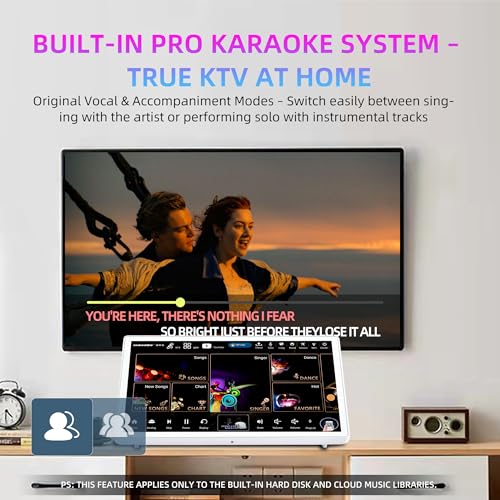 Image of InAndOn Karaoke Machine for Adults: Karaoke Players with 15.6 inch Touchscreen | All-in-one Karaoke Machine Built-in Mixer, 2 Wireless Mics, YouTube Integration, Professional Karaoke System for Party