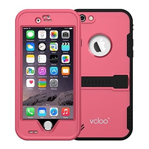 vcloo iPhone 6 Plus Waterproof Case, iPhone 6 Plus Underwater Case, Dust Proof Snow Proof Shockproof Heavy Duty Protective Carrying Cover Case for 6 Plus with Transparent Screen Protector Cover