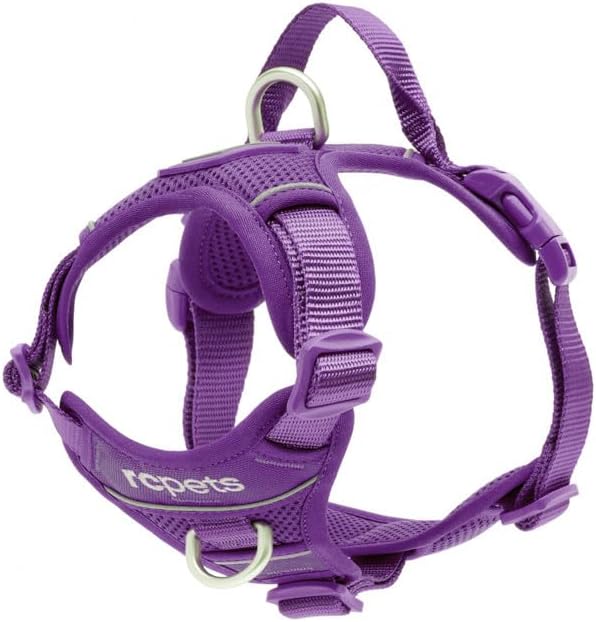 RC Pets Momentum Control Harness | Dual Leash Points, Control Handle & Breathable Mesh | Purple, Small